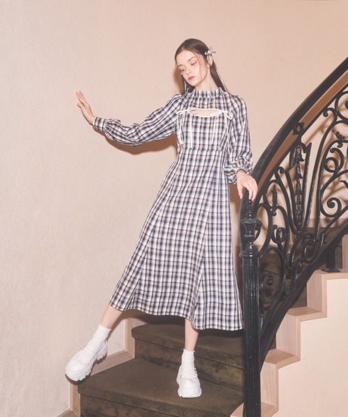 Lovilyn 「Lovilyn」 長袖ワンピース MEDIUM ピンク レディース