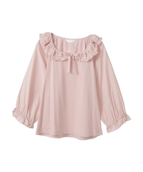 ピンクハウス新品未使用とってもお洒落なフリルカットソー　定価20,900円 PINK HOUSE tシャツ ローンフリル襟付きカットソー レディース