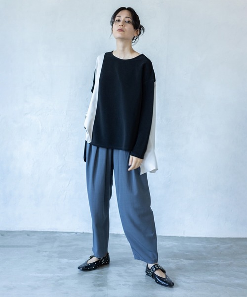 OSMOSIS（オズモーシス） tシャツ アシンメトリー切替プルオーバー