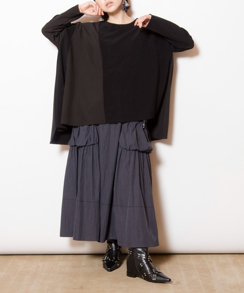 OSMOSIS（オズモーシス） tシャツ アシンメトリー切替プルオーバー