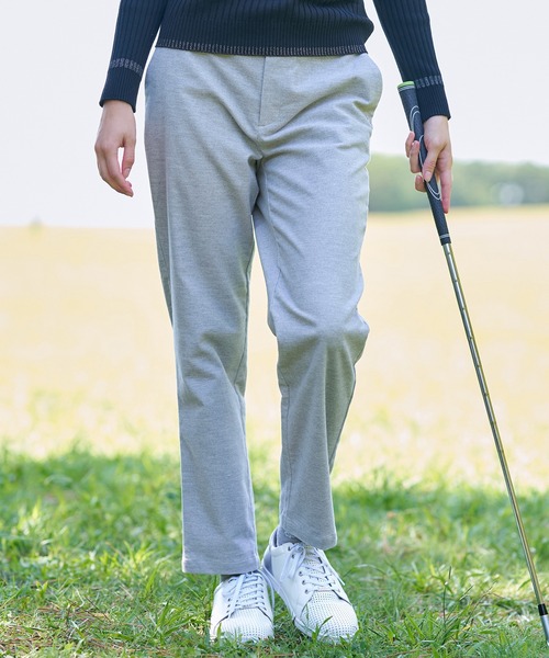 パンツ 「ADABAT NAVY」ドビースウェードスストレッチパンツ レディース