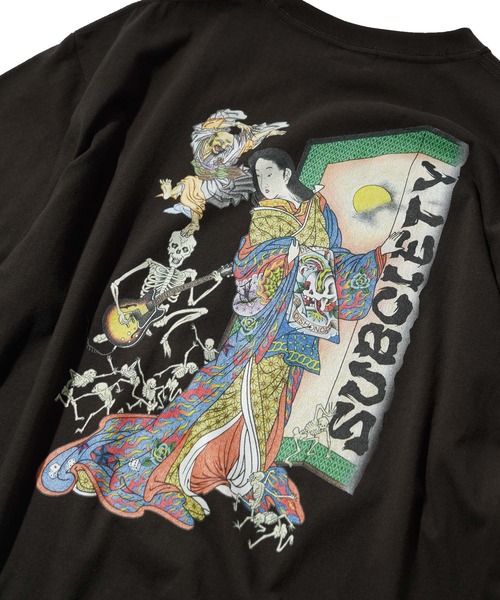 「Subciety」 半袖Tシャツ X-LARGE ブラウン メンズ_画像2