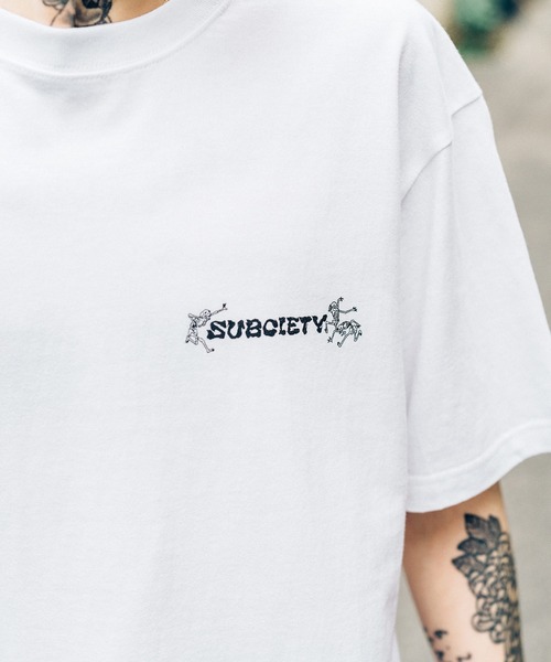 「Subciety」 半袖Tシャツ X-LARGE ブラウン メンズ_画像6