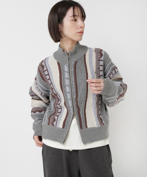 RNA-N（アールエヌエーエヌ） カーディガン K2731 3DニットZIP UP