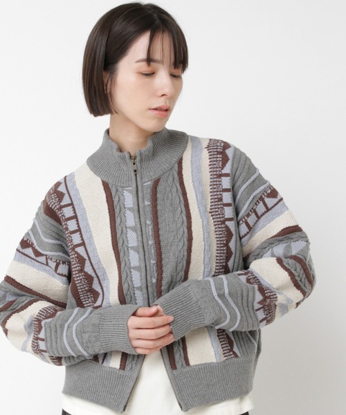 RNA-N（アールエヌエーエヌ） カーディガン K2731 3DニットZIP UP