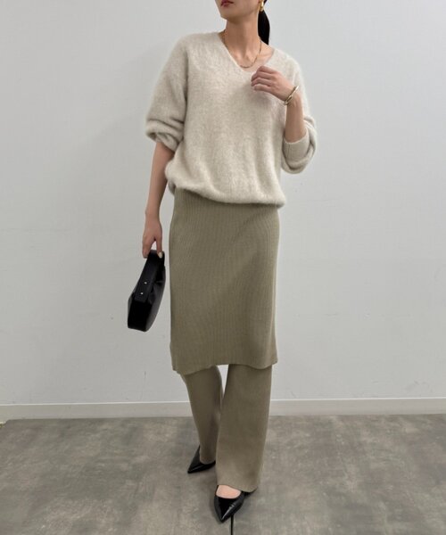 Loungedress（ラウンジドレス） パンツ ニットスカート+パンツセット