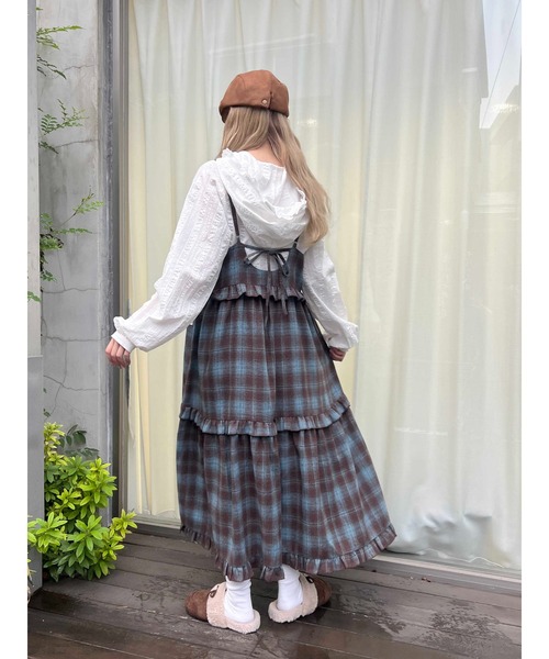 WC ワンピース ネルチェックロングキャミワンピース : ZOZOTOWN Yahoo