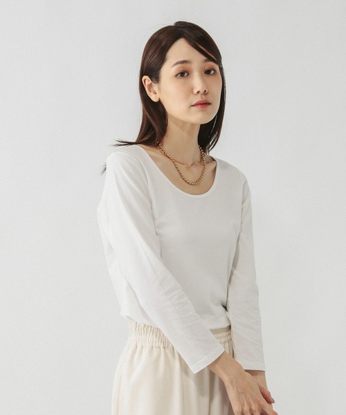 GLOBAL WORK（グローバルワーク） tシャツ Fffit エフィット/あったかコットンインナーTシャツ/9分袖/600063 ...