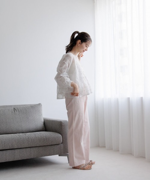 「flower」 長袖ブラウス FREE ホワイト レディース_画像9