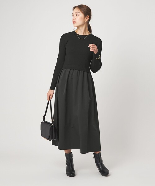 新品未使用‼︎green label relaxing タフタドッキングワンピース green label relaxing ワンピース タフタ ドッキング ウォッシャブル