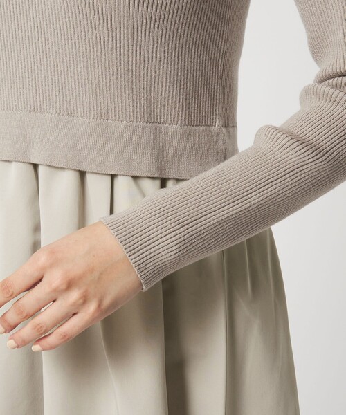 green label relaxing ワンピース タフタ ドッキング ウォッシャブル