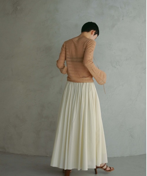 新品未使用　CASA FLINE ホワイトフレアスカート Fサイズ CASA FLINE（カーサフライン） フレアスカート FREE ホワイト