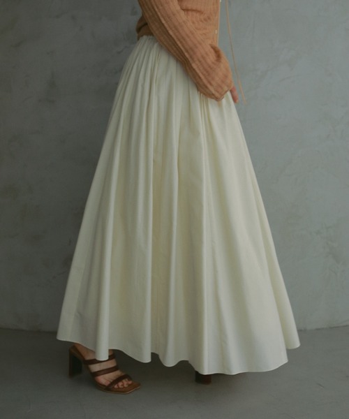 新品未使用　CASA FLINE ホワイトフレアスカート Fサイズ CASA FLINE（カーサフライン） フレアスカート FREE ホワイト