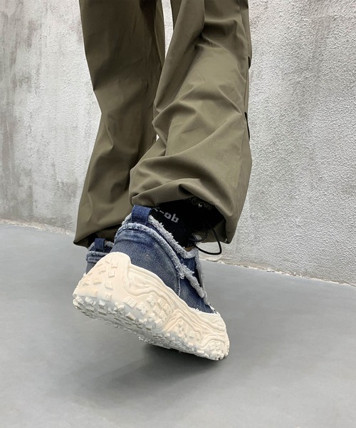 shoes365 スニーカー デニム厚底スニーカー/Denim platform sneakers