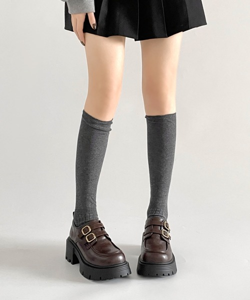 Shoes in Closet（シュークロ） ローファー 厚底 ダブルベルト ヒール