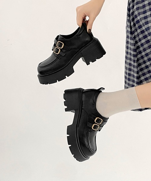 Shoes in Closet（シュークロ） ローファー 通学 +6.5cm 厚底 ダブル