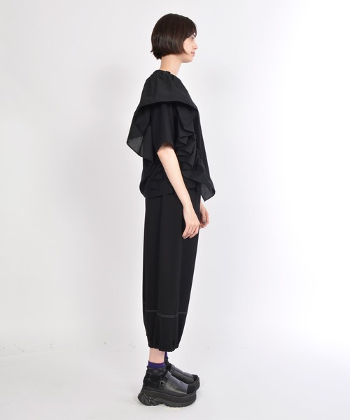 「gomme」 イージーパンツ MEDIUM ブラック レディース_画像4