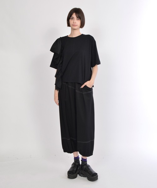 「gomme」 イージーパンツ MEDIUM ブラック レディース_画像7