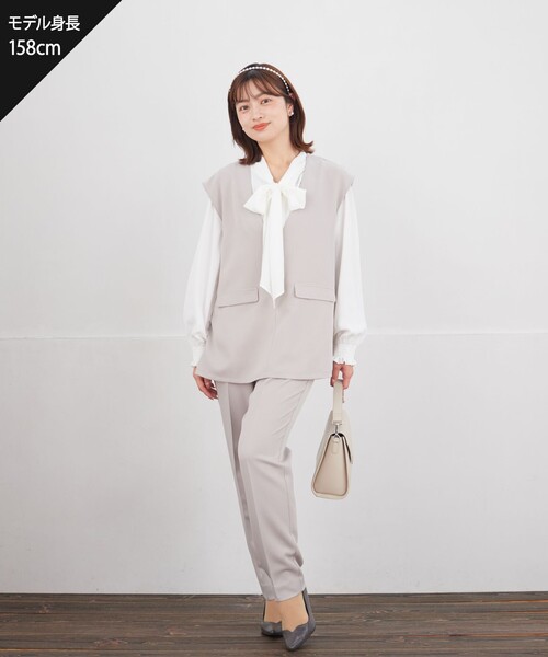 Tiaclasse セットアップ 「ブラウス＆ベスト＆パンツ3点セット