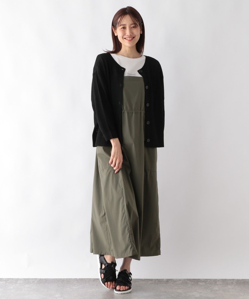 「GLOBAL WORK」 7分袖ニットカーディガン LARGE ブラック レディース_画像6