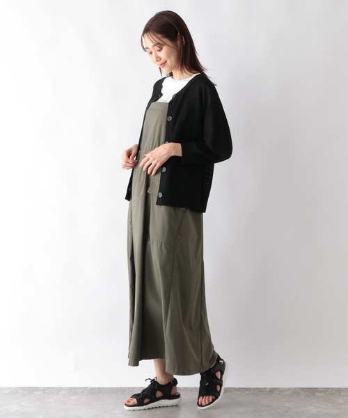 「GLOBAL WORK」 7分袖ニットカーディガン LARGE ブラック レディース_画像7