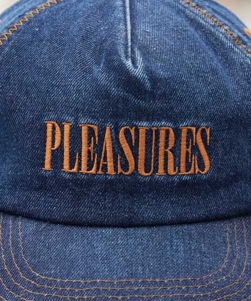 PLEASURES（プレジャーズ） キャップ 帽子 ZIG ZAG DENIM CAP フラット