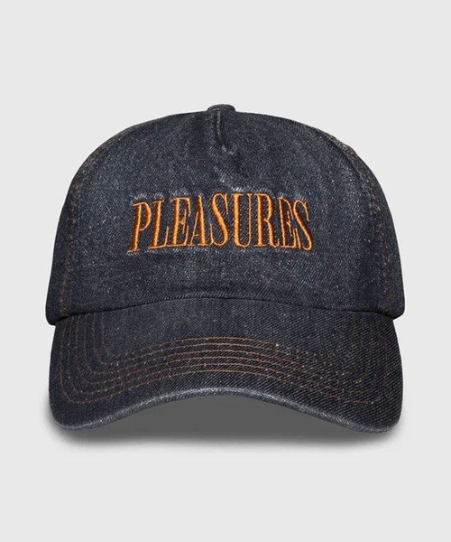 PLEASURES（プレジャーズ） キャップ 帽子 ZIG ZAG DENIM CAP フラット