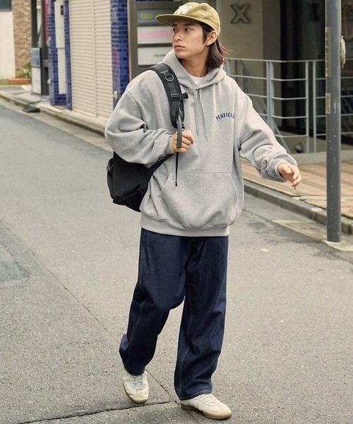 「PEN FIELD」 プルオーバーパーカー L チャコール メンズ_画像7