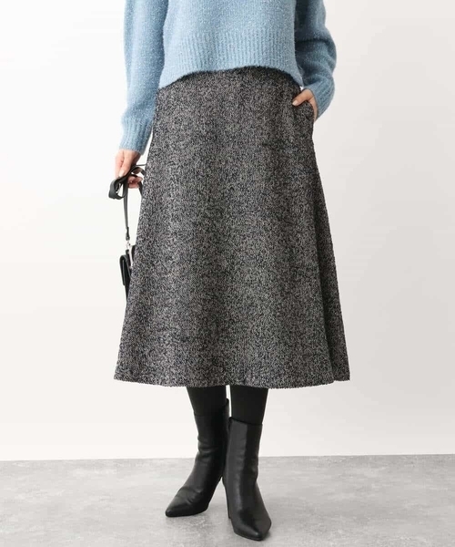 「MK MICHEL KLEIN」 フレアスカート 38 ブラック レディース_画像2