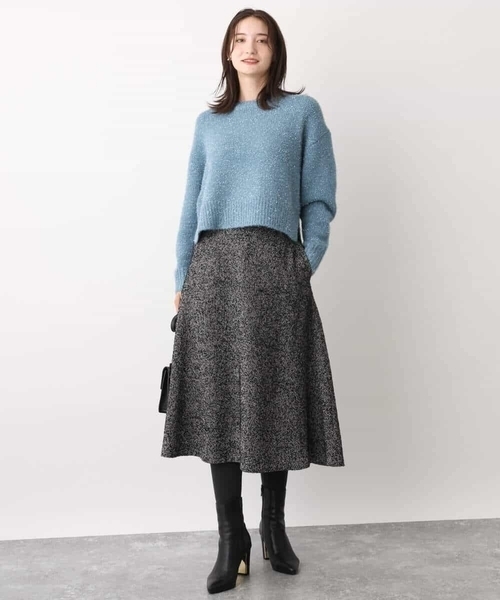 「MK MICHEL KLEIN」 フレアスカート 38 ブラック レディース_画像4