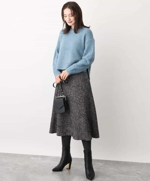 「MK MICHEL KLEIN」 フレアスカート 38 ブラック レディース_画像5