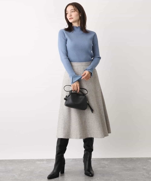 「MK MICHEL KLEIN」 フレアスカート 38 ブラック レディース_画像8