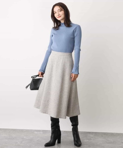 「MK MICHEL KLEIN」 フレアスカート 38 ブラック レディース_画像9