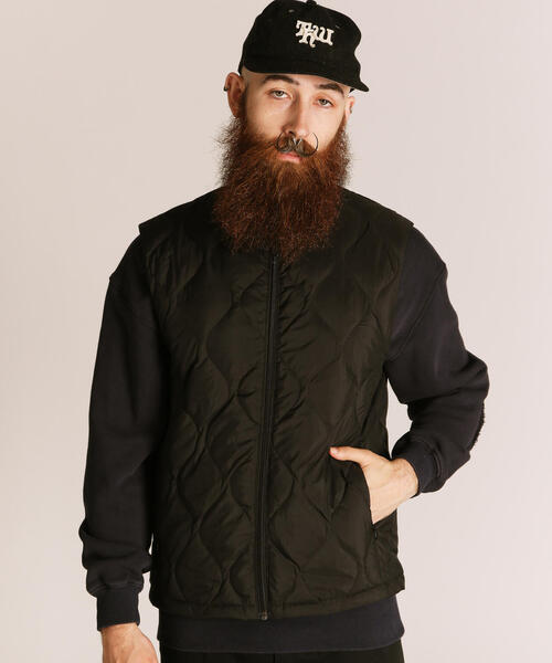 Schott N.Y.C（ショット） 「Schott」 ダウンベスト L ブラック メンズ