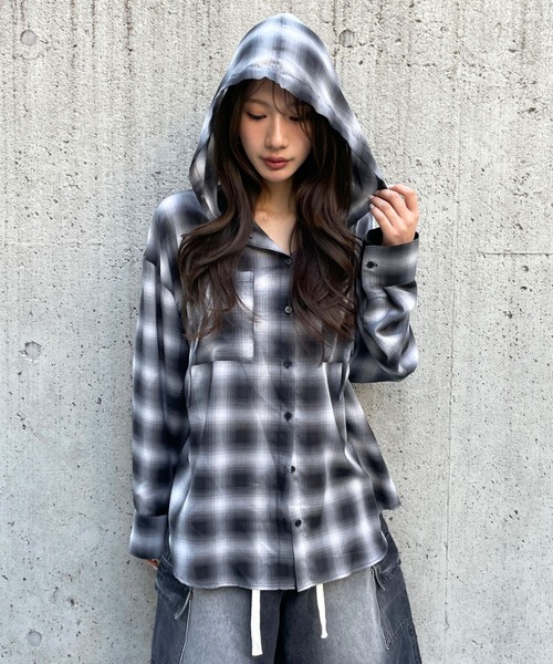 3.3 FIELD TRIP ブラウス シャツ 3.3 Field Trip／シアーチェック