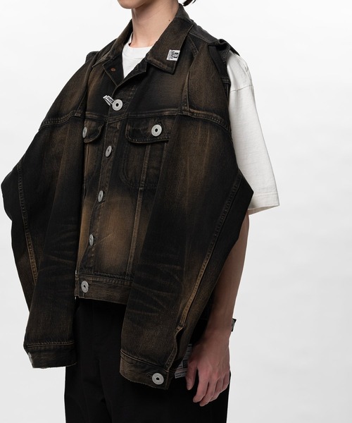 デニムジャケット gジャン 「MIHARAYASUHIRO/ミハラヤスヒロ」A16BL023 DENIM JACKET メンズの画像