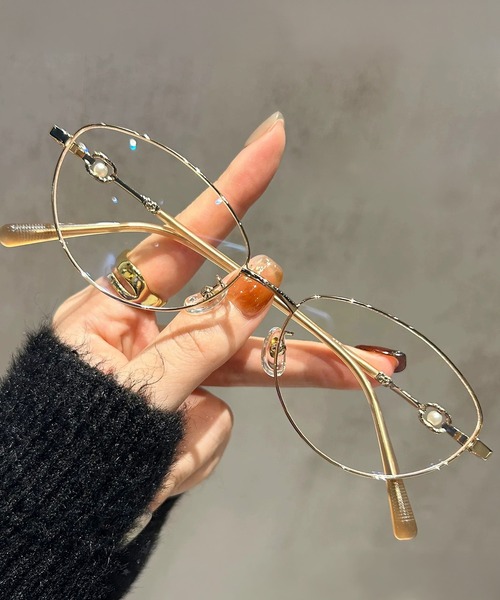 c.u.l 伊達メガネ メガネ 眼鏡 クリアレンズ 細フレーム オーバル型