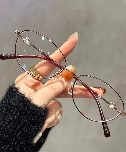c.u.l 伊達メガネ メガネ 眼鏡 クリアレンズ 細フレーム オーバル型
