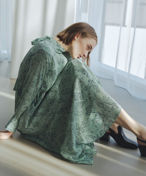 「styling/」 長袖ワンピース 0 カーキ レディース