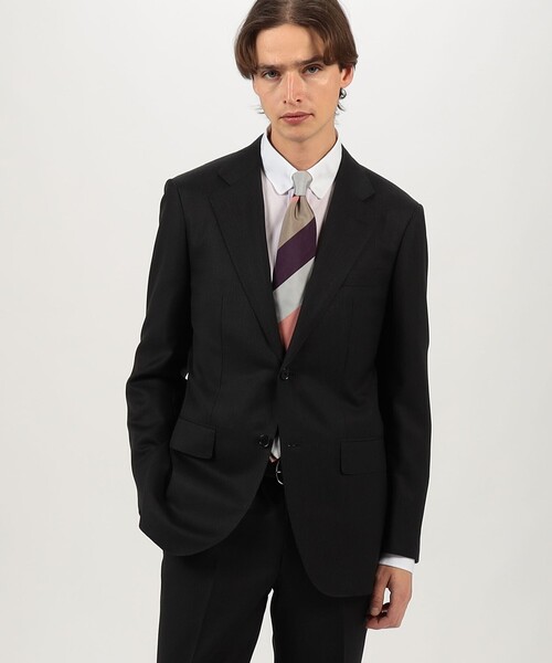 セットアップ ウールシルク シングルブレステッド 2Bスーツ TRAVELLER+SILK E.Zegna メンズの画像
