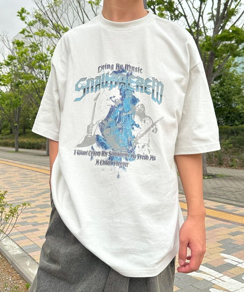 「Snap club」 半袖Tシャツ M ネイビー レディース_画像2