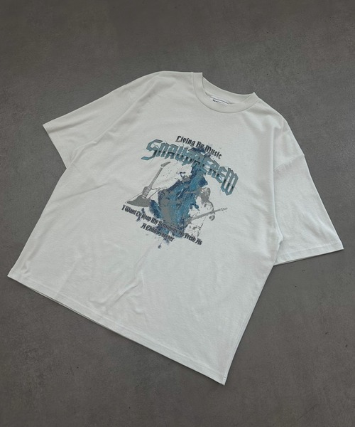 「Snap club」 半袖Tシャツ M ネイビー レディース_画像5