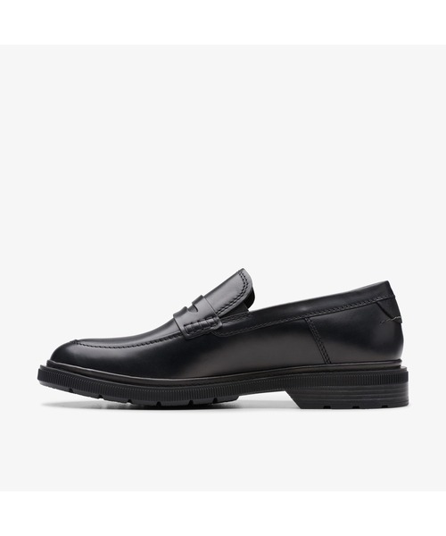 「Clarks」 ローファー UK7 ブラック メンズ_画像4