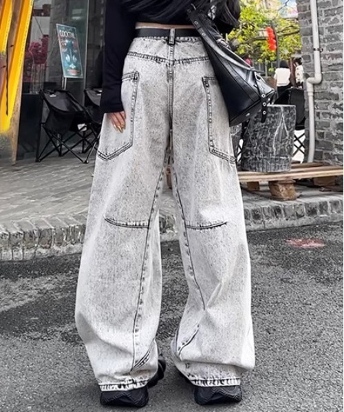 「lilful」 デニムパンツ M グレー レディース_画像2