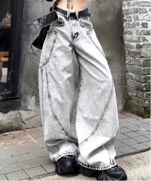 「lilful」 デニムパンツ M グレー レディース_画像5