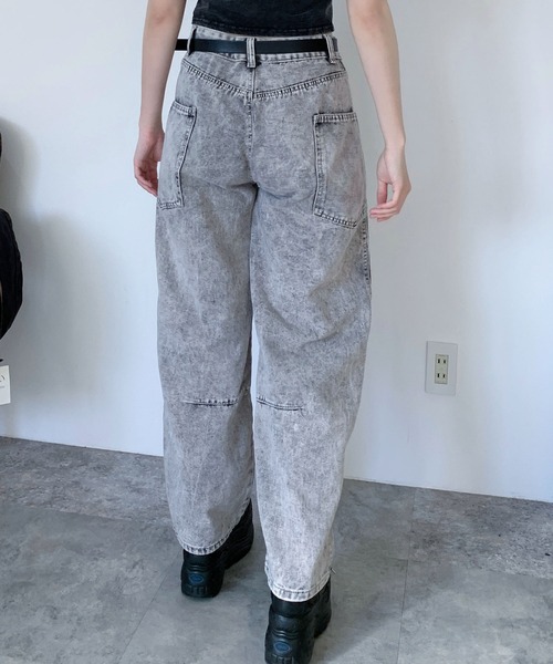 「lilful」 デニムパンツ M グレー レディース_画像9
