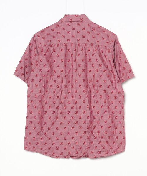 「Mossimo」 花柄半袖ブラウス L レッド レディース_画像2