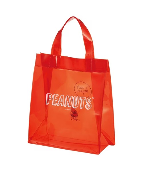 PEANUTS トートバッグ 小さめ クリア (SK)「 」夏のお出かけに