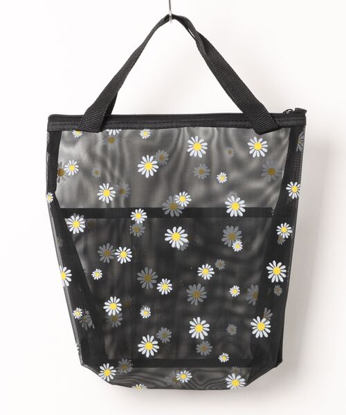 Mignonjour トートバッグ Mignonjour/デイジー柄メッシュバッグ M2943