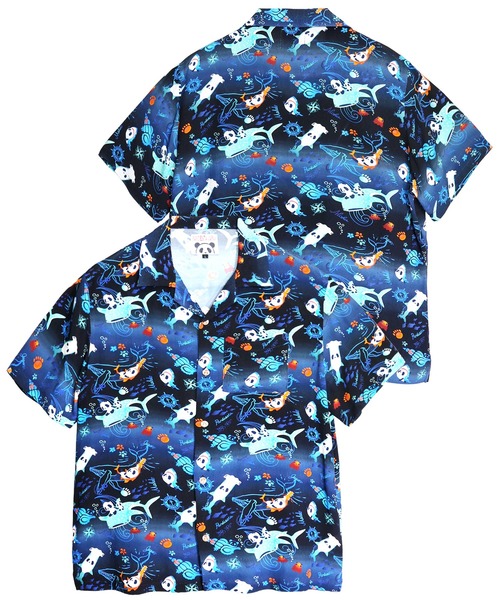 アロハティア様 PANDIESTA（パンディエスタ） アロハシャツ tシャツ シャークパンダ